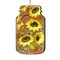 Designocracy Set of 2 Sunflower Jar Wooden Thanksgiving Ornaments 5.5"
